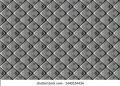 seamless geometric pattern. black and white square background, vector, illustration