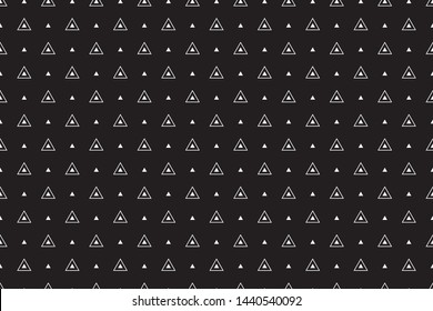 seamless geometric pattern. black and white small triangles. background, vector, illustration