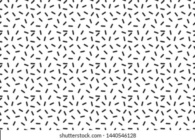 seamless geometric pattern. black and white dash. background, vector, illustration