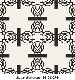 Seamless geometric pattern. Black and white ornamental background. Endless repeating ornate modern art deco texture for wallpaper, packaging, banners, invitations, business cards, fabric prints