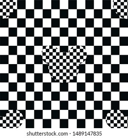  Seamless geometric pattern in black and white. Vintage ornament for wallpaper, printing on the packaging paper, textiles. Vector