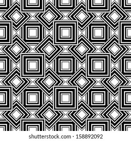 Seamless geometric pattern, black and white simple vector background, accurate, editable and useful background for design or wallpaper.