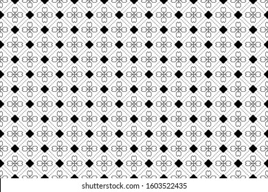 seamless geometric pattern. black and white rectangular. background, vector, illustration
