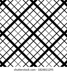 Seamless geometric pattern. Black and white vector illustration