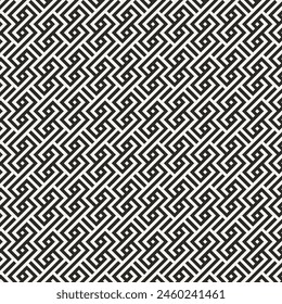 Seamless geometric pattern. Black and white background.