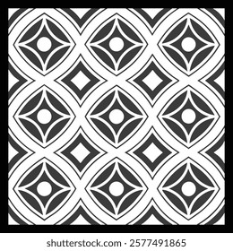 Seamless geometric pattern in black and white. Vector illustration.
