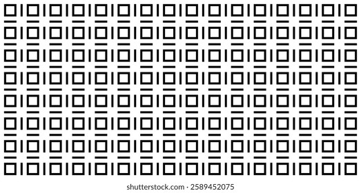 Seamless geometric pattern. Black and white abstract background with lines.
