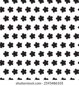 Seamless Geometric Pattern – Black and White Abstract Symmetrical Design for Textiles, Wallpapers, and Graphic Projects