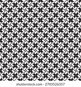 padrão geométrico perfeito fundo preto e branco, vetor, ilustração
