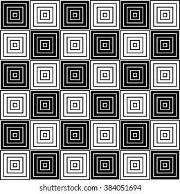 Seamless geometric pattern. Black and white.