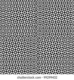 Seamless geometric pattern in black and white