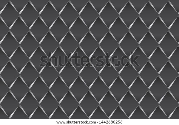 Seamless Geometric Pattern Black White Rectangular Stock Vector ...
