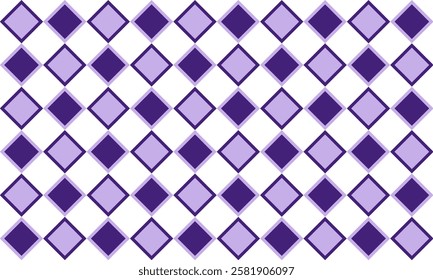 seamless geometric pattern with block of diamond, purple diamond with border checkerboard repeat pattern, replete image, design for fabric printing