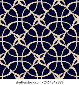 Seamless geometric pattern. Blue background.