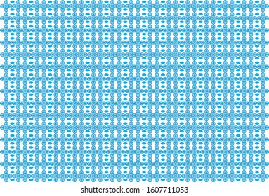 Seamless geometric pattern in blue color