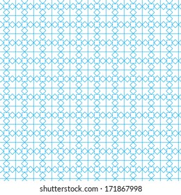 Seamless geometric pattern in blue color. For banknote, money design, currency, note, check, cheques, ticket, reward. Vector . 