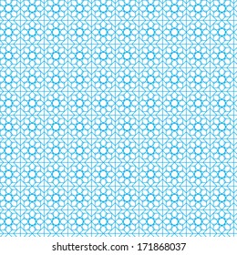 Seamless geometric pattern in blue color. For banknote, money design, currency, note, check, cheques, ticket, reward. Vector . 