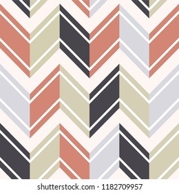 Seamless geometric pattern of blue colors. Seamless chevron background. Vector. Vintage Wallpaper, print packaging, textiles