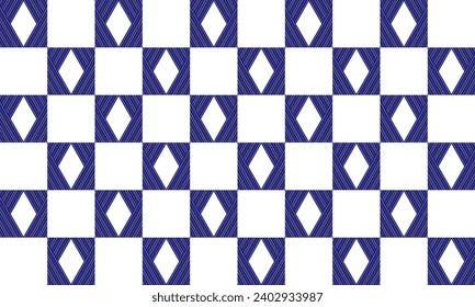 seamless geometric pattern, blue diamond checkerboard repeat pattern, replete image, design for fabric printing or background or t-shirt screening
