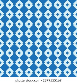 Seamless geometric pattern of blue diamonds.