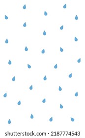Seamless geometric pattern of blue large drops on a white background. Print for textiles, web design.