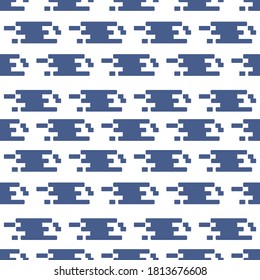 Patrón geométrico sin foco azul sobre el adorno vectorial blanco. Resumen de fondo escandinavo para overlay, tarjeta, papel envolvente, papel tapiz.