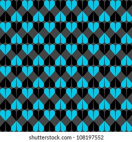 Seamless geometric pattern with blue origami hearts. Can be used for wallpaper, pattern fills, web page background, surface textures.