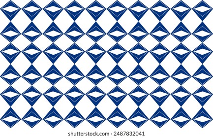 seamless geometric pattern, blue plaid fabric texture, blue diamond rectangle checkerboard repeat pattern, replete image, design for fabric printing, rhombus up side down