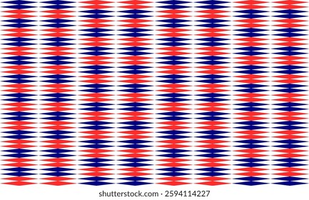 seamless geometric pattern, Blue and red tone Diamond checkerboard horizontal strip repeat pattern, replete image, on isolated white background design for fabric printing, racing, column