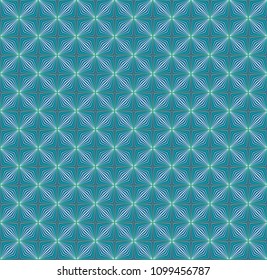 seamless geometric pattern in blue shades made in a fabric printing style called excentrics invented in the 19th century
