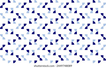 Nahtloses geometrisches Muster mit Blau-Weiß-Diamant-Toffee-Muster wiederholen und nahtloser Stil Replet-Bild-Design für Stoffdruck oder Vintage-Thema Bildschirmhintergrund 80er Jahre Stil