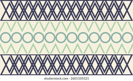 Seamless geometric pattern in blue and white. Vector illustration.