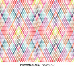 Seamless geometric pattern in the boho style. African motif, abstract. - EPS10