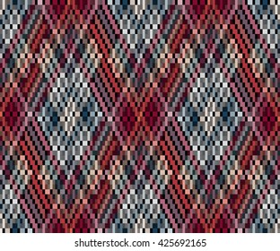 Seamless geometric pattern in the boho style. African motif, abstract. - EPS10