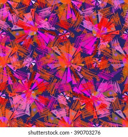 Seamless geometric pattern bottomless space, hand drawn background, vector. For the design and decoration background, wallpaper, packaging, fabrics, textiles.