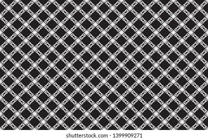 seamless geometric pattern braided wire. steel wire mesh. realistic steel netting. vector, illustration