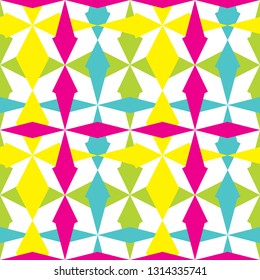Seamless geometric pattern. Bright color mosaic.Flat pattern. For design and decoration of different surfaces.