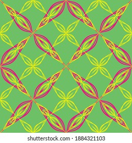 Patrón geométrico sin foco. Mosaico de color claro. Color verde.Para el diseño y la decoración de diferentes superficies.