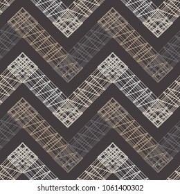 Seamless geometric pattern. Brown floor with wooden texture. Asian Mat. Textile rapport.