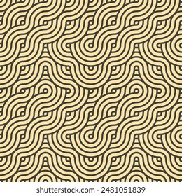 Patrón geométrico sin fisuras. Diseños de patrones sin costura marrón aislados en color amarillo, conveniente para fondos, Interiores, textiles, azulejos, Fondos de pantalla, impresión, texturas, telas, cubierta, etc. EPS 10
