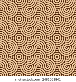 Patrón geométrico sin fisuras. Diseños de patrones sin costura marrón aislados en color amarillo, conveniente para fondos, Interiores, textiles, azulejos, Fondos de pantalla, impresión, texturas, telas, cubierta, etc. EPS 10