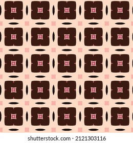 Seamless geometric pattern, Brown and peach cultural background design, abstract vector wallpaper 