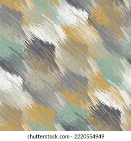 Seamless geometric pattern. Brush texture.