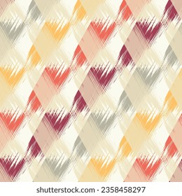 Seamless geometric pattern. Brush texture.