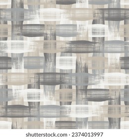 Seamless geometric pattern. Brush texture.