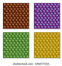 Seamless geometric pattern bundle in the shape of 2 squares