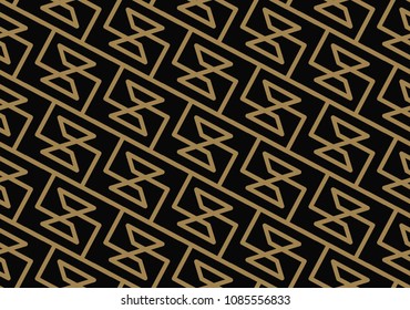 seamless geometric pattern by stripes line . Seamless vector background. Black texture.