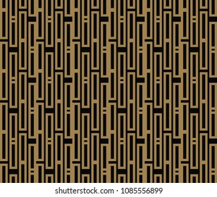 seamless geometric pattern by stripes line . Seamless vector background. Black texture.