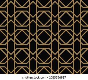 seamless geometric pattern by stripes line . Seamless vector background. Black texture.