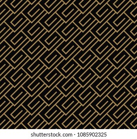 seamless geometric pattern by stripes line . Seamless vector background. Black texture.